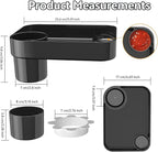 Car Seat Snack Tray for Kids Toddler Travel,Cup Holder Expander for Car,Toddler Travel & Road Trip Accessory for Mess-Free Snacking in The Car (Black)