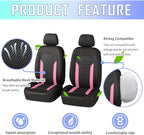 4PCS Cooling Car Seat Covers,Breathable Front Seat Covers with Mesh Construction and Foam Padding,Car Seat Protector to Reduc
