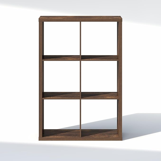 Furinno Cubic Closet Organizers and Storage, 6-Cube Closet Organizer, Open Shelf Closet Storage, Extra Thick Frame for Wardro