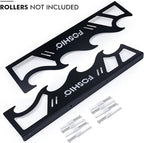 FOSHIO Vinyl Holder with Mounting Hardware,Metal Rack Heavy Duty Vinyl Storage Tool for 4 Rollers of Vinyl,Transfer Paper Tape,Wallpaper,Window Film,Wall Mount Garage Workshop,Rollers Not Included