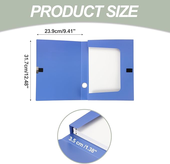 M&G File Organizer Box, Blue A4 Plastic Storage File Boxes File Folder Document Boxes Cabinet Archives Cases Boxes with Lid f