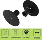 Adjustable Shower Curtain Rod Bracket, 2Pcs Different Sizes Titanium Steel Single Swivel Flange Heavy Duty Closet Rod Holder 