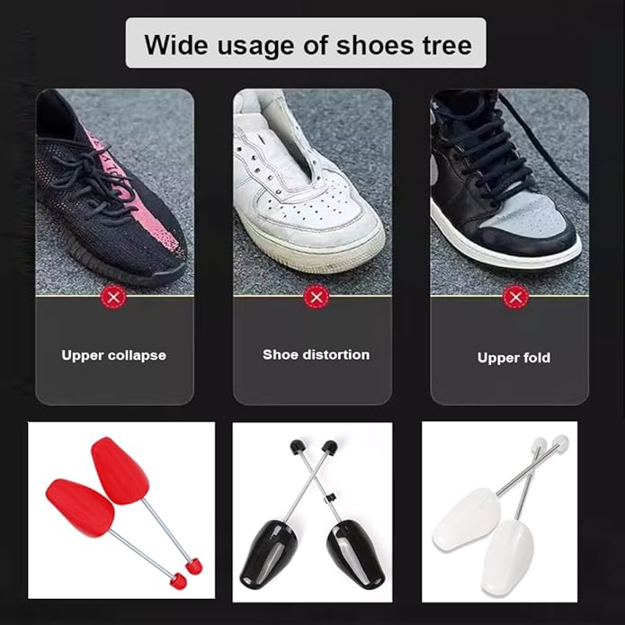 EchoDone 10 Pairs Plastic Shoe Tree Stretcher Shaper for Men