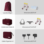 Compression Packing Cubes, 7 Set Packing Cubes for Travel Compression, Lightweight Compressible Package Organizer for Carry O