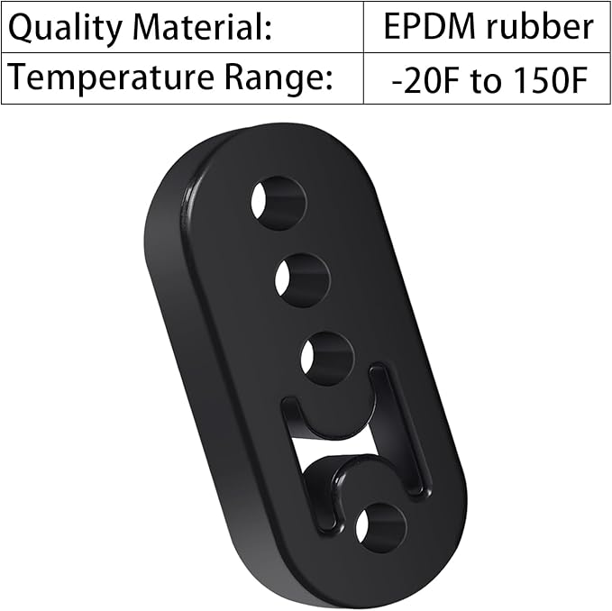 Exhaust Rubber Hanger, rubber muffler hangers. Rubber Insulator Bushing Mount, rubber exhaust mounts with 4 Holes 0.47 Inch, 