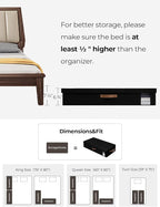 StorageWorks Underbed Storage Bins with Under Bed Storage with Lid