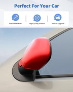 Rearview Mirror Fully Caps Covers Compatible with 2007-2014 Chevy Silverado GMC Sierra Avalanche Tahoe Suburban Yukon Escalade ESV Left Right Side View Mirror Cover Caps, Red