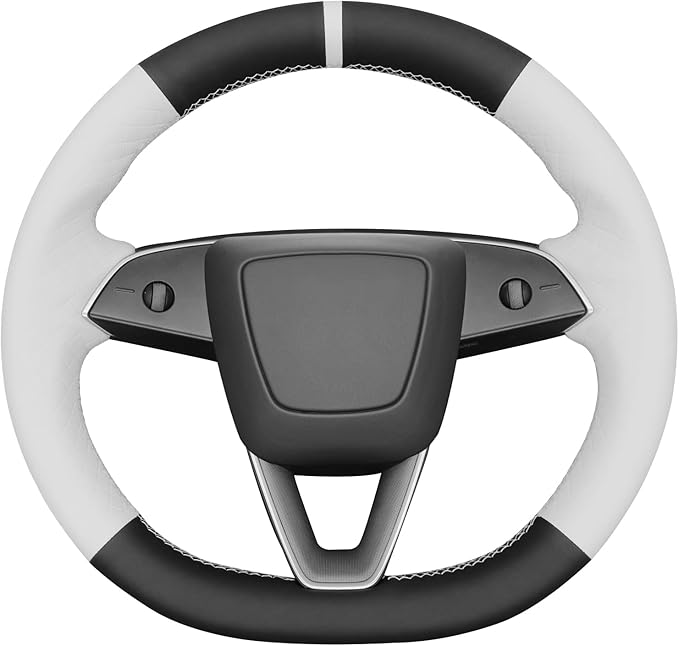 MEWANT Tesla Model 3 Highland/Model Y DIY Stitching Steering Wheel Cover Wrap for Tesla Model 3 Highland 2023-2025/Model Y 2025 Highland for Tesla Model 3/Model Y Accessories