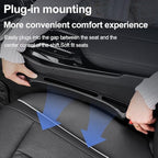 Car Seat Gap Filler Organizer 2 Pack,Upgraded Front Seat Side Storage with Phone Slot & Charging Hole,Universal Dual-Slot Crevice Blocker & Console Insert for Car, SUV, Truck,Car Essentials,Black