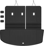 Auxko All Weather Cargo Mat & Back Seat Protector Fit for Hyundai Palisade 2026 7/8 Seaters TPE Rubber Trunk Liner Accessories Odorless Anti-Slip Cargo Tray