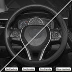 West Llama Customized Auto Car Steering Wheel Cover for Toyota Tundra Tacoma 4runner 15-15.5inches (Black-Large Size)