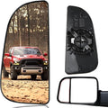 Driver Left Side Lower Mirror Glass Replacement, for 2010-2020 Dodge Ram 1500 2500 3500 4500 5500, Towing Mirrors Convex Glass with Rear Mounting Bracket, 68067731AA