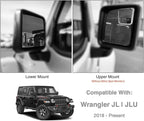 Custom Blind Spot Mirrors- Compatible with 2018-Present Jeep Wrangler | blind spot mirrors compatible with Jeep Wrangler JL 2018- Present | Blind Spot Mirrors - 2 Piece Set (Left & Right)