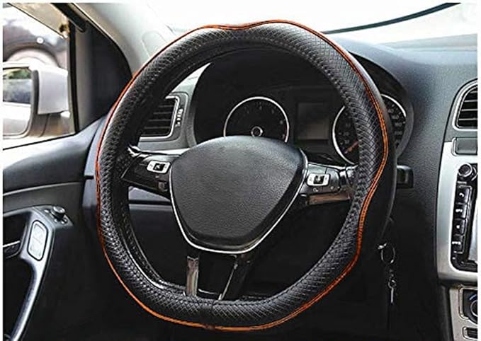 Mayco Bell Flat Bottom Steering Wheel Cover Anti-Slip,Safety,Soft,Breathable,Durable,Full Surround,Comfortable Grip Microfibe