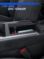 for Terrain Center Console Organizer 2025 2026 GMC Terrain Elevation/AT4/Denali Accessories Armrest Tray Middle Storage Box Insert Container Durable ABS Plastic