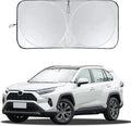 INSAUTO for RAV4 Car Windshield Cover, Windshield Sun Shades Foldable Sunshade for Toyota RAV4 2013-2023 SUV Crossover Front Window Custom Fit Sun Visor Heatshield Protector Car Accessories
