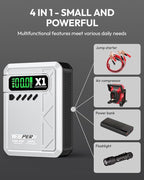YESPER Jump Starter with Air Compressor 2000A 150PSI Battery Jumper Starter Portable(8L Gas/6L Diesel) 12V Car Jump Pack
