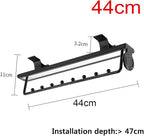 Adjustable Pull Out Clothes Rail, Extendable Closet Rod Organizer, Space-Saving Wardrobe Rack for Efficient Clothing Storage 