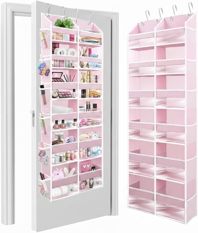 HOMELUX THEORY UPGRADED 6 Tiers Over The Door Organizer Hanging - 100D EXTRA THICK & 50lbs HUGE CAPACITY, 12 Side Mesh Pocket