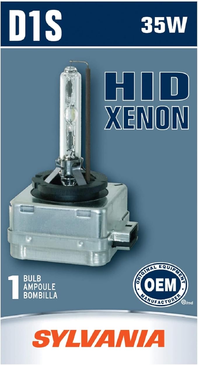 SYLVANIA - D1S Basic HID (High Intensity Discharge) Headlight Bulb - High Performance Bright, White, and Durable Lamp (Contai
