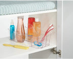 iDesign Recycled Plastic Cosmetic Organizer Tote, The Clarity Collection – 14.5” x 7” x 5.75”, Clear Bin