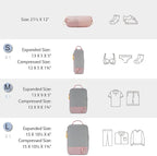 BAGSMART 6 Set /4 Set/2 Set Compression Packing Cubes for Travel, Lightweight Luggage Organizer Bags, Durable Space Saver Bag