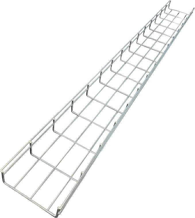 Kable Kontrol Cable Tray- 5 Feet Long - 6" Width, 4” Depth – Wire Mesh Tray Cable Management Rack Cords Organizer Cable Baske