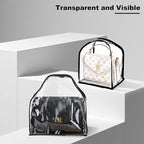 5 Pack Clear Dust Bags For Handbags,5-Sizes Purse Storage Organizers,Purse Protector Storage Bag with Luxury Bags,Soft Stand-