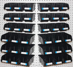 WallPeg Peg Board Bin Kit - 5 Large Black PEGBOARD Bins - Pegboard Parts Storage Craft Organizer Tool Peg Board Workbench Bin
