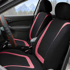 BELOMI Car Seat Covers Full Set, Breathable Premium Cloth Automotive Seat Cover, Universal Front and Rear Seat Covers, Easy t