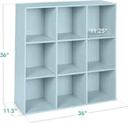 Best Choice Products Kids Bookcase 9-Cube Storage Organizer, 11in Shelf Opening, Bookshelf, Toy Storage, Customizable w/ 3 Re