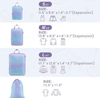 Cambond Compression Packing Cubes for Travel - Lightweight Expandable Travel Bags Luggage Organizers Travel Essentials Compre