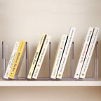 YAGELI Clear Acrylic Purse Organizer for Closet, 3-4 Section Desk File Sorter, 2.95" Wide Slots for Clutches, Handbags, Binde