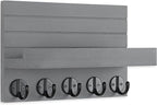 Lwenki Key Holder for Wall, Decorative Key and Mail Holder with Shelf Has Large Key Hooks for Bags, Coats, Umbrella – Paulown