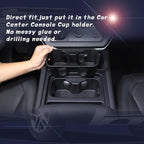 Black Center Console Cup Holder Compatible with Land Rover Defender 90 110 130 2020-2024 Car Cup Holder Expander Storage Box，