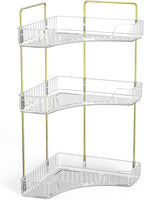 Webetop Corner Bathroom Counter Organizer 3 Tier Bathroom Countertop Organizers Shelf Makeup Organizer for Vanity Perfume Tra