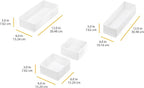 Whitmor Set of 4-White Drawer Organizer