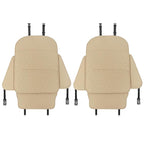 Seat Back Protector + Large Capacity Pocket Storage Organizer,Preventing The Impact of Children Stepping on The Seat Backrest (Style A-Beige)