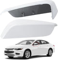 Driver Side Mirror Cover Replacement for Chevrolet Chevy Malibu 2016 2017 2018 2019 2020 2021 2022 2023 2024 2025 - Left Side Mirror Covers, Rear View Mirror Cap Accessories White