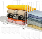 8-Pack 9“ Tall Metal Shelf Dividers for Closet Organization, Wardrobe, Bookshelf, Cabinet, Cupboard - Closet Shelf Dividers -