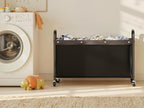 StorageWorks Toy Box with Wheels for Kids, 135L Large Toy Storage Chest and Organizer, 23" Metal Toybox with 360° Swivel Whee