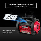 AVID POWER Tire Inflator Portable Air Compressor, 12V DC 110V AC Car Tire Pump, Air Mattress Pump with Inflation and Deflation Modes, Dual Powerful Motors, Digital Pressure Gauge