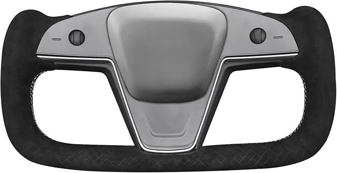 MEWANT Hand Stitched Tesla Model S Yoke Steering Wheel Cover Wrap for Tesla Model S 2021-2023 / Model X 2021-2023 Tesla Yoke Steering Wheel Accessories