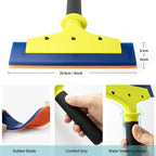 Gomake Vinyl Wrap Kit 8 inch Rubber Squeegee Bulldozer Tint Tool Long Handle Car Windshield Front Back Rear Window Tint Squeegee for Auto Glass Film Installation,Car Wrapping