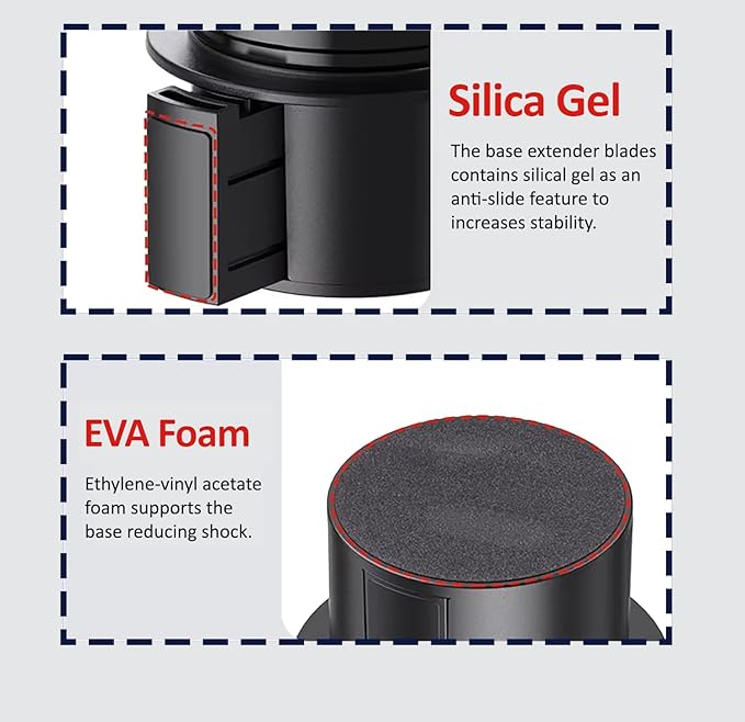 New Car Cup Holder Expander Compatible with Owala FreeSip (32 & 40 Oz. Models), Also Compatible with FreeSip Sway 40oz, Large