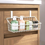 LeleCAT Over Cabinet Door Basket with hook Grid Storage Basket, Kitchen Storage Organizer,Over Cabinet Door Organizer,Hanging
