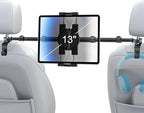 woleyi Car Tablet Headrest Holder for iPad - Car Back Seat Headrest Tablet Mount Stand, Road Trip Essentials for Kids, for iPad Pro Air Mini, Galaxy Tabs, Kindle Fire HD, Switch, iPhone, 4-13" Devices