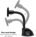 Scosche MAGWDMB MagicMount Flex Neck Suction Cup Car Phone Mount for Dashboard/Windshield, 360° Adjustable Magnetic Head, Universal Cell Phone Holder Compatible with iPhone, Samsung & All Devices