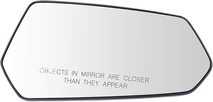 TRQ Passenger Side Mirror Glass Non Heated with Backing Plate For Factory Equipped Mirrors Compatible with 2010-2015 Chevrole