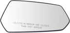 TRQ Passenger Side Mirror Glass Non Heated with Backing Plate For Factory Equipped Mirrors Compatible with 2010-2015 Chevrole